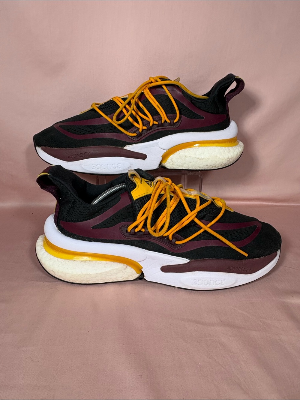 adidas ASU Arizona State Alphaboost V1 Black Shoes Men's 11 (AJE 1034)